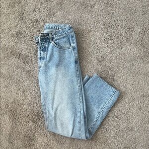 Free People Light Wash Blue High-Rise Jeans